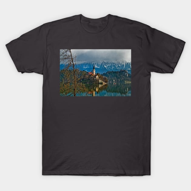 Island. Lake Bled. Slovenia T-Shirt by vadim19